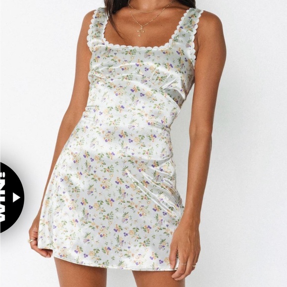 Princess Polly Floral Silk Lace Mini Dress - Picture 4 of 4